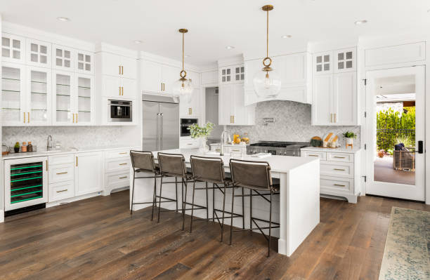 Tile pattern layout planning for backsplash in Masonic Home